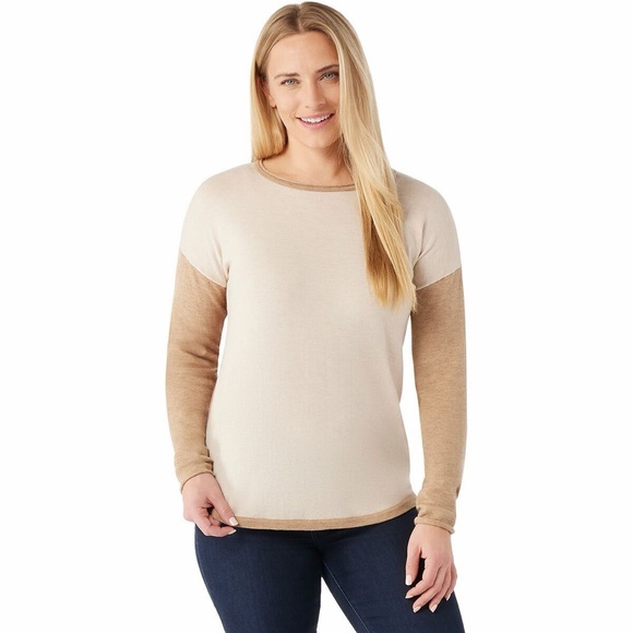 Smartwool Shadow Pine Colorblock Sweater - Women's Medium - Picture 1 of 5